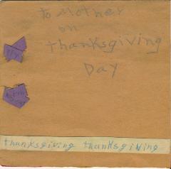 Thanksgiving Day Greeting Card - Patricia Donnelly, Hand-Made, Ceder Lake Township
