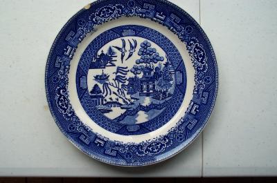 4 blue willow china