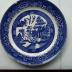 1 blue and white plate