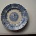 1 blue and white plate