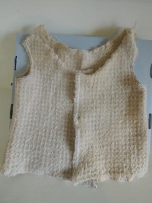 Hand woven white wool jacket