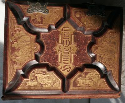 maroon and gold, large family bible