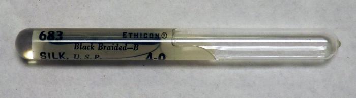 Unused 18" Black Silk Suture - Dr. Olaf Lukk, Prior Lake, (No Date)