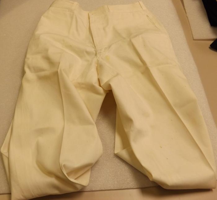 U.S. Navy Uniform White Pants, Shakopee, 1965