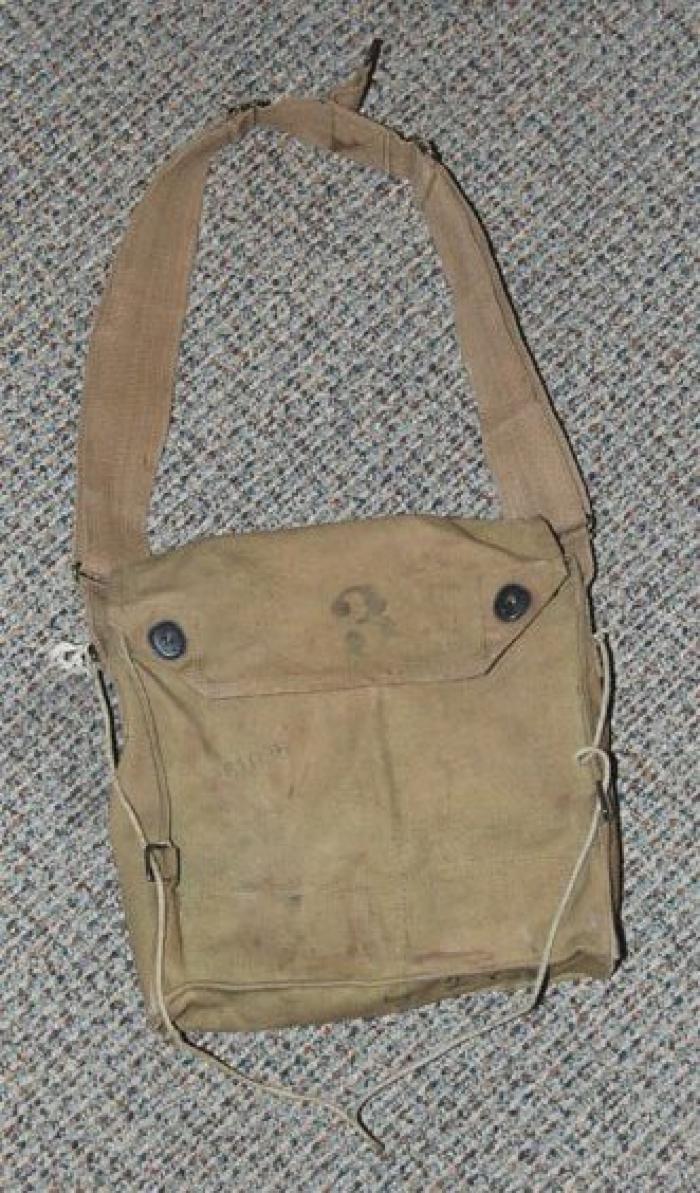 U.S. Army Haversack for Gas Mask, Joseph P. Lehnen, Marystown, 1917