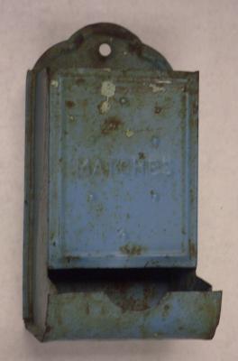 Wall Mounted Matchbox, Shakopee, 1920