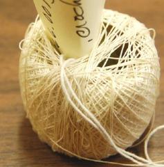 White Cotton Crochet Thread Spool, New Prague, 1950