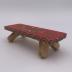 Painted Table with Rounded Legs: Doll Furniture