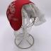 Red Satin Frame Cap: Folk Dress