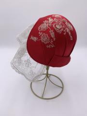 Red Satin Frame Cap: Folk Dress