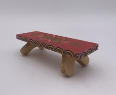 Painted Table with Rounded Legs: Doll Furniture