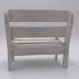 Candy Design Small White Bench: Doll Furniture