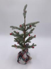 Plastic Christmas Tree with Paper Hearts: Doll Furniture