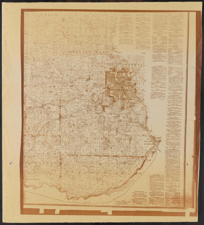Map of Hennepin County, Minnesota 1879