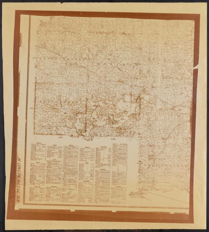 Map of Hennepin County, Minnesota 1879