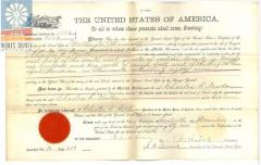 Homestead Certificate Charles Newton