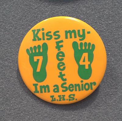 Pinback Button, Lincoln HS senior class 1974