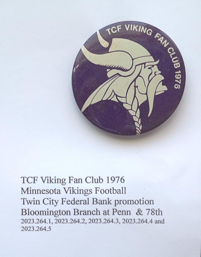 Pinback button, TCF Viking Fan Club 