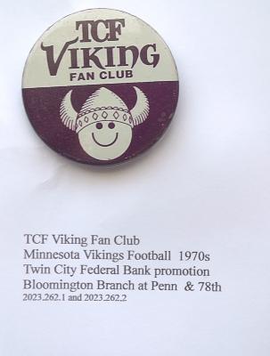 Pinback button, TCF Viking Fan Club