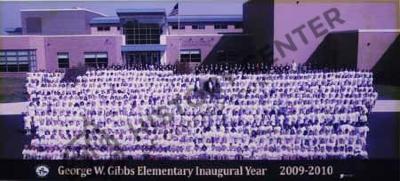 Students and staff at George Gibbs Elementary