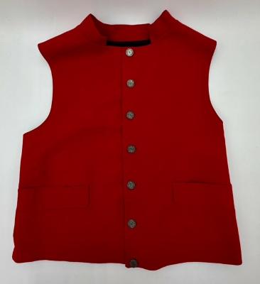 Red Men's Folk Dress Vest: Folk Dress