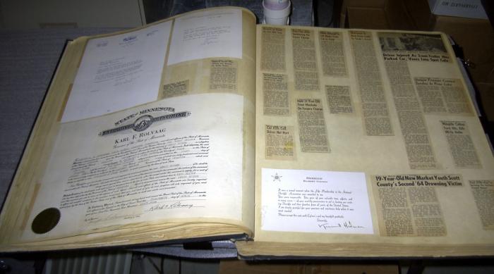 Scrapbook of Scott County Sheriff W. B. "Rip" Schroeder