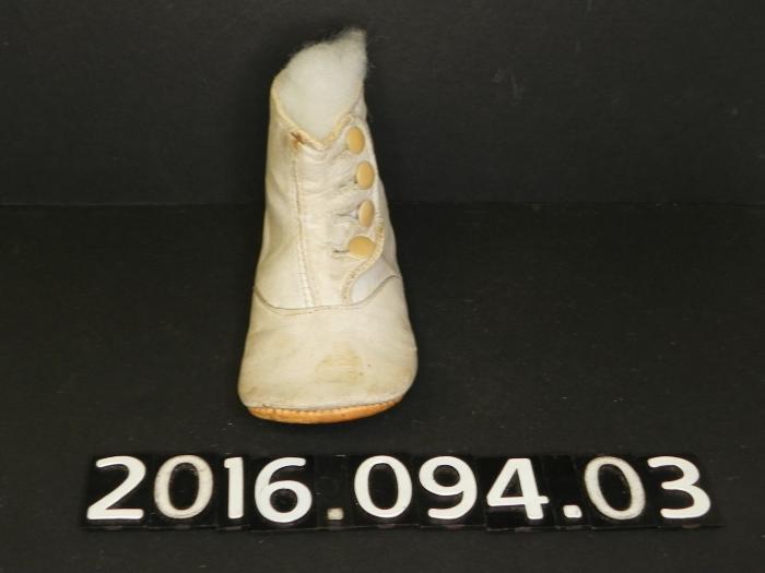 Shoe, Child's white leather