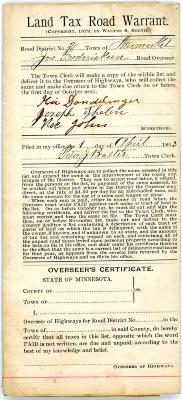 Land Tax Road Warrant