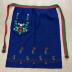 Blue Apron with Floral Embroidery and Waist Pocket: Folk Dress