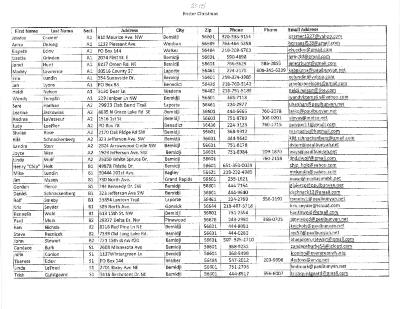 2015 Choir Christmas Roster 