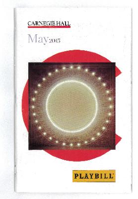 Carnegie Hall Playbill 