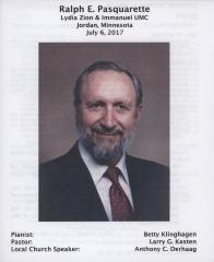 Prayer card for Ralph E. Pasquarette