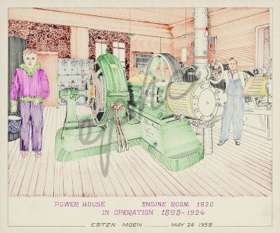 Power House Engine Room, 1920