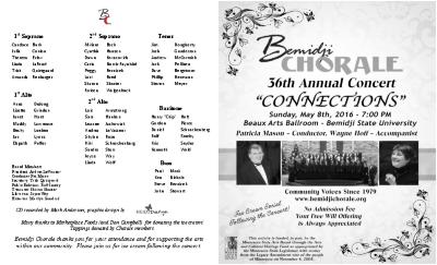 Spring 2016 Concert Program 