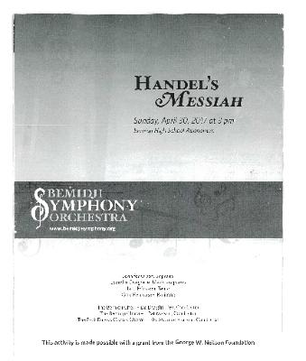 Handel's Messiah Pamphlet 