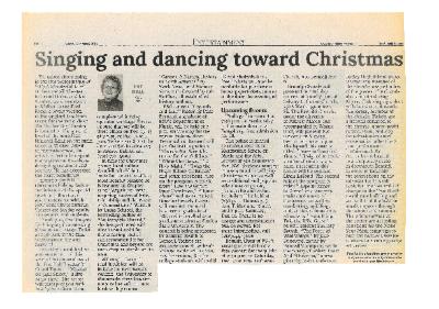 Newspaper clipping on Bemidji Chorale 