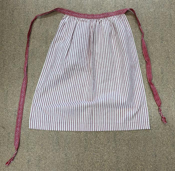 Red and White Folk Dress Apron: Folk Dress