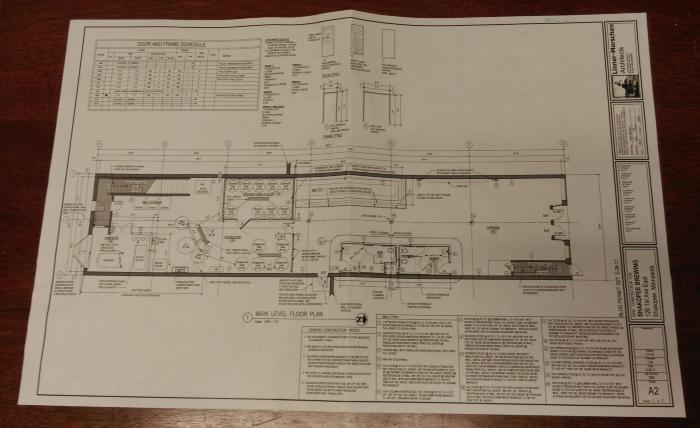 Architectural drawing for Shakopee Brewing