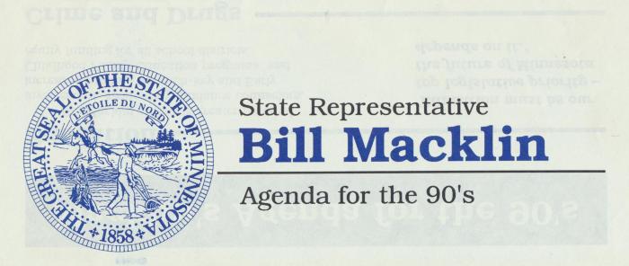 Political advertisement for Bill Macklin