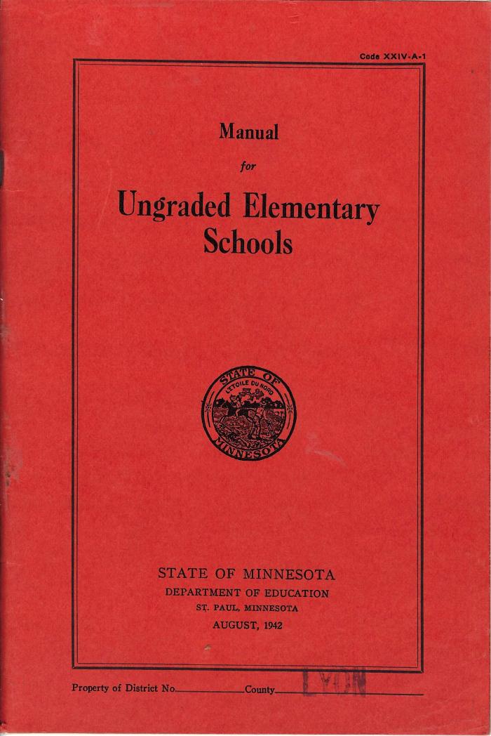 Manual for Ungraded Elementary Schools, August 1942