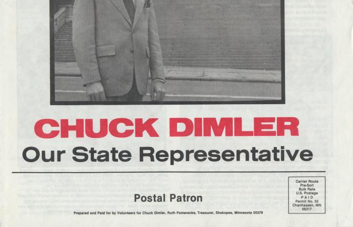 Political Advertisement for Chuck Dimler