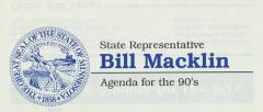 Political advertisement for Bill Macklin