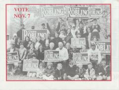 Political advertisement for Claire Robling