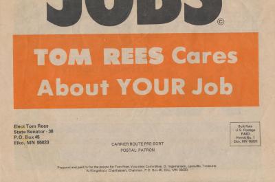 Advertisement for Tom Rees