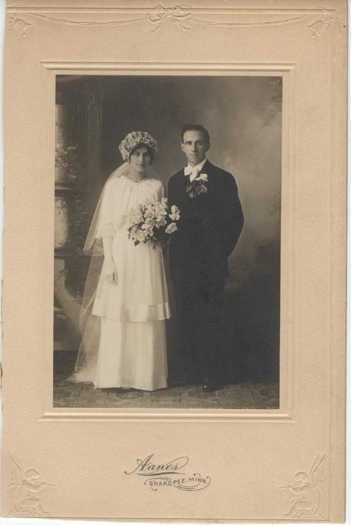 Wedding Portrait of Fred and Elsie Kelly