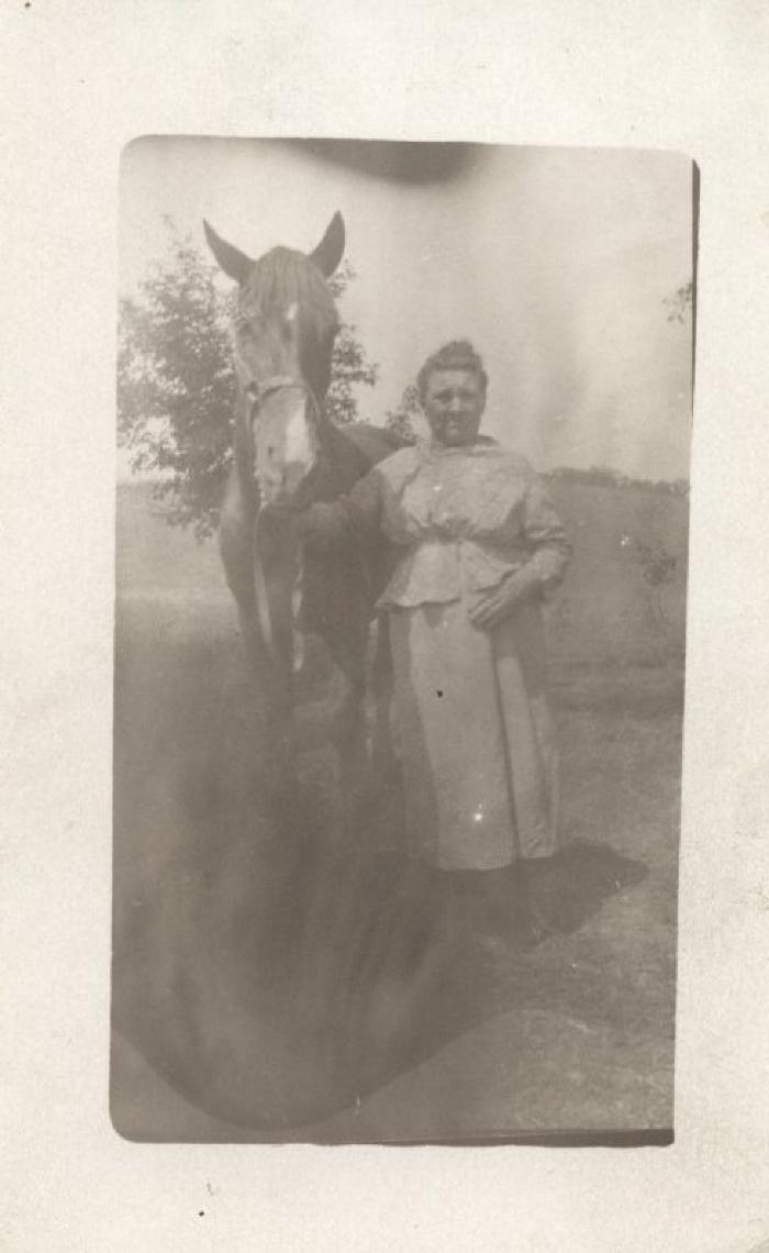 Ana Lebra with a Horse